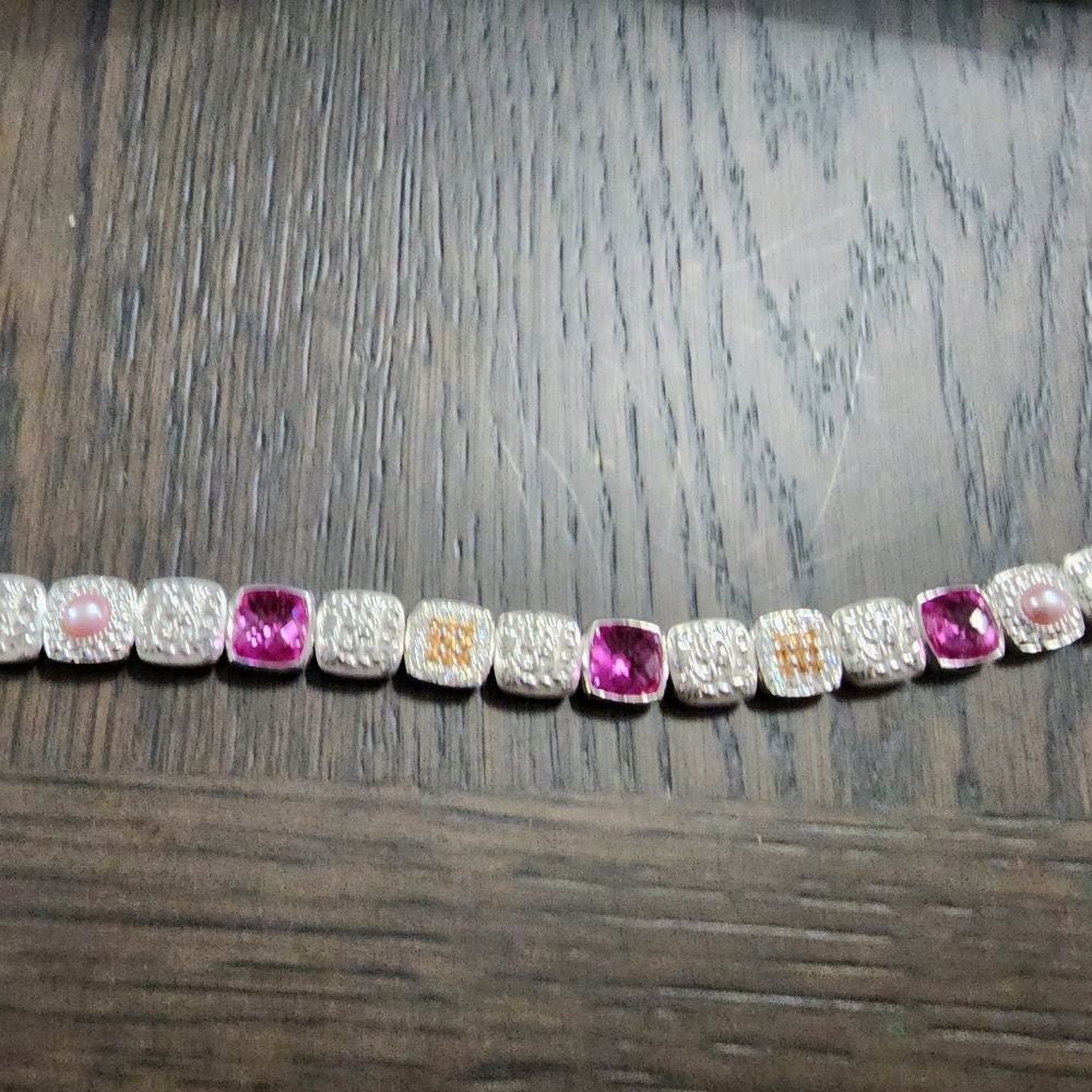 925 SS and 18k Gold Bracelet